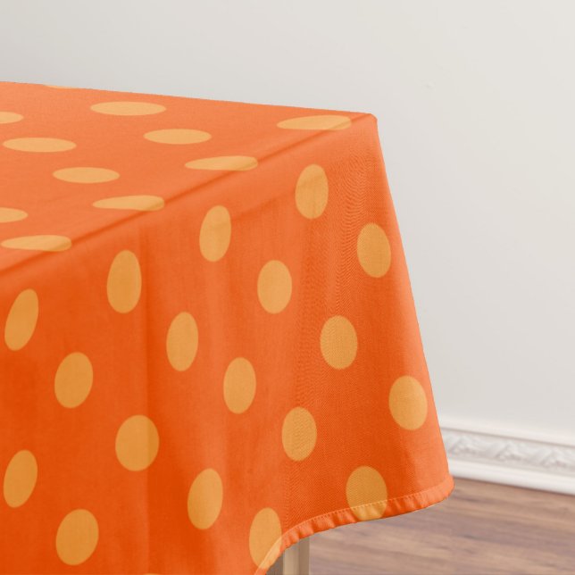 Orange On Deep Orange Polka Dots Pattern Design  Tablecloth (Creator Uploaded)