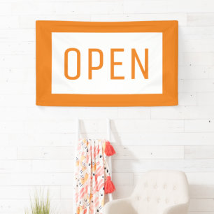 ORANGE OPEN SIGN BANNER