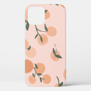 Orange or cherry pattern illustration by freehand iPhone 12 case