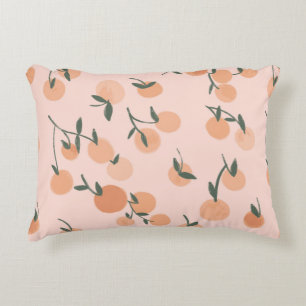 Orange or cherry pattern illustration by freehand decorative cushion