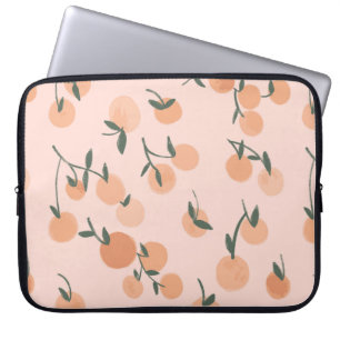 Orange or cherry pattern illustration by freehand laptop sleeve