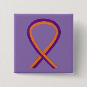 Orange & Orchid Awareness Ribbon Custom Pins