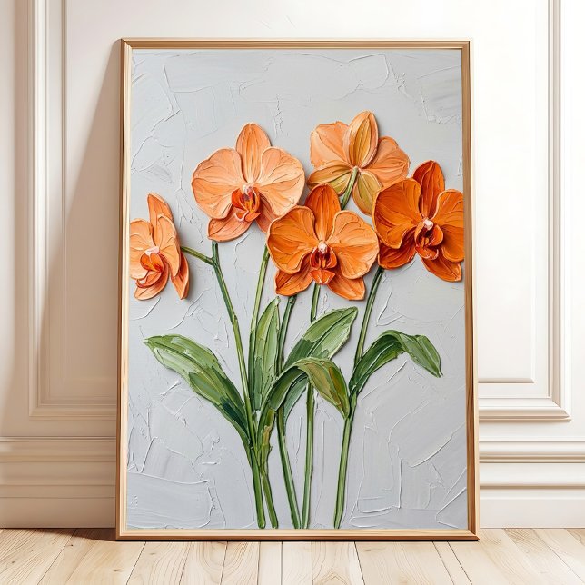 Orange Orchid Canvas Art Poster (Creator Uploaded)