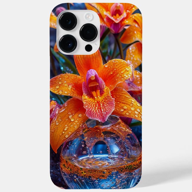 Orange orchid flower Case-Mate iPhone case (Back)