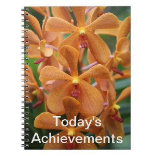 Orange Orchid Notebook