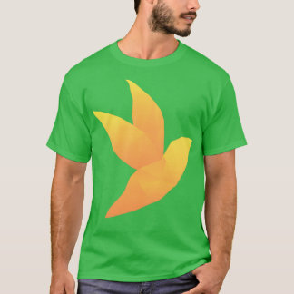 Orange origami bird T-Shirt