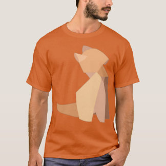 Orange Origami Cat T-Shirt