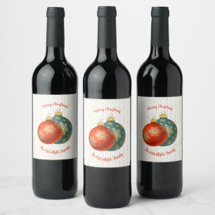 Orange Ornaments Food and Beverage Label Set