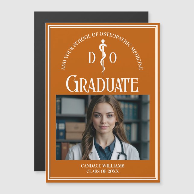 Orange Osteopathic Medical School Graduate Magnet (Front/Back)