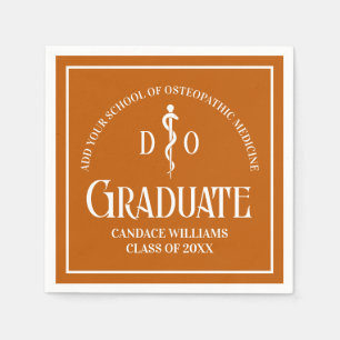 Orange Osteopathic Medical School Graduation Party Napkin