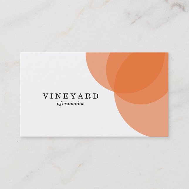 Orange Overlap Variation 2 Business Card (Front)