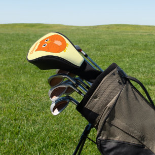 Orange Owl Design Golf Head Cover