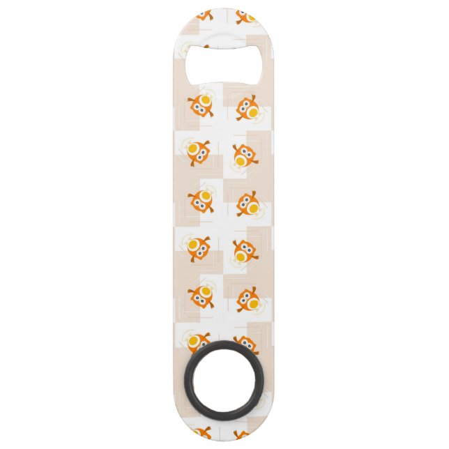 Orange Owl Illustration Pattern (Front)