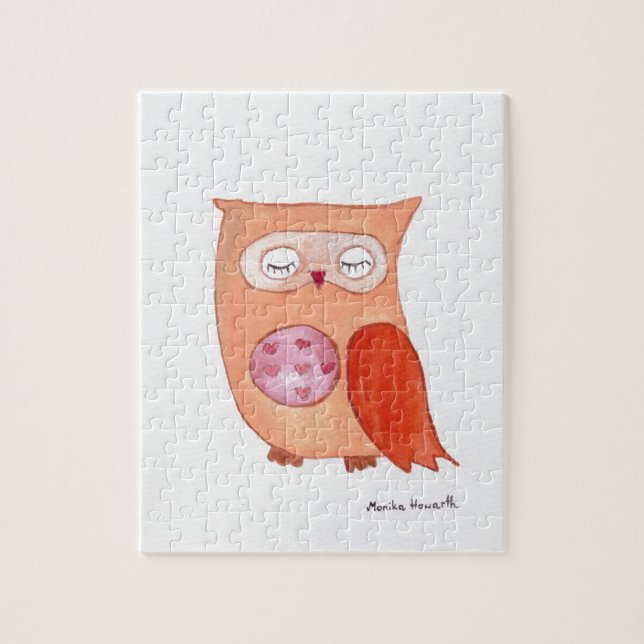 Orange owl jigsaw puzzle (Vertical)