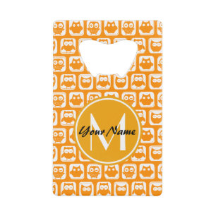 Orange Owls Custom Monogram