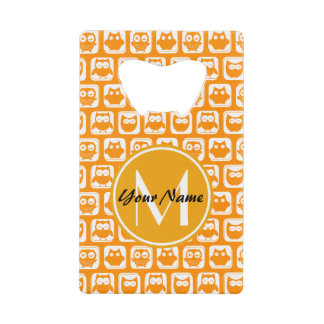 Orange Owls Custom Monogram