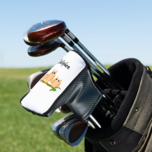 Orange Owls Design Personalised Golf Head Cover