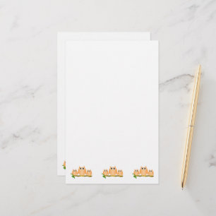 Orange Owls Design Stationery