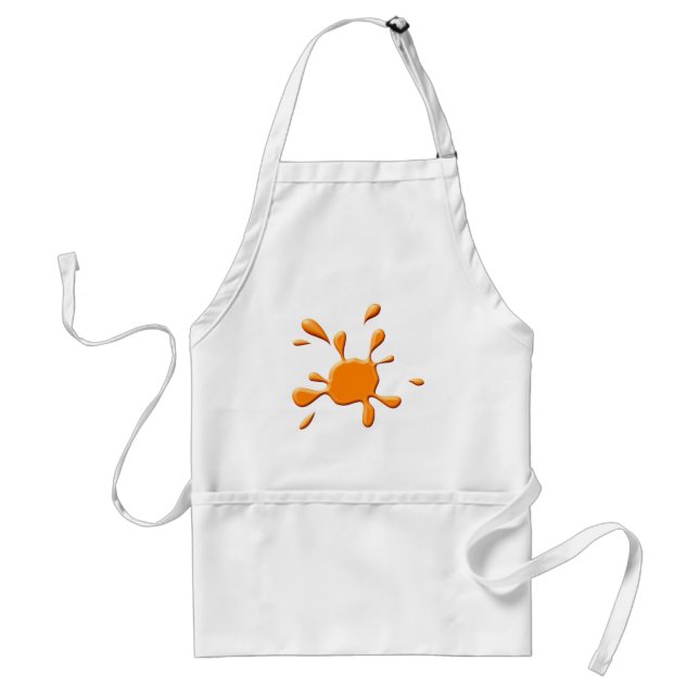 Orange Paint Splodge Standard Apron (Front)