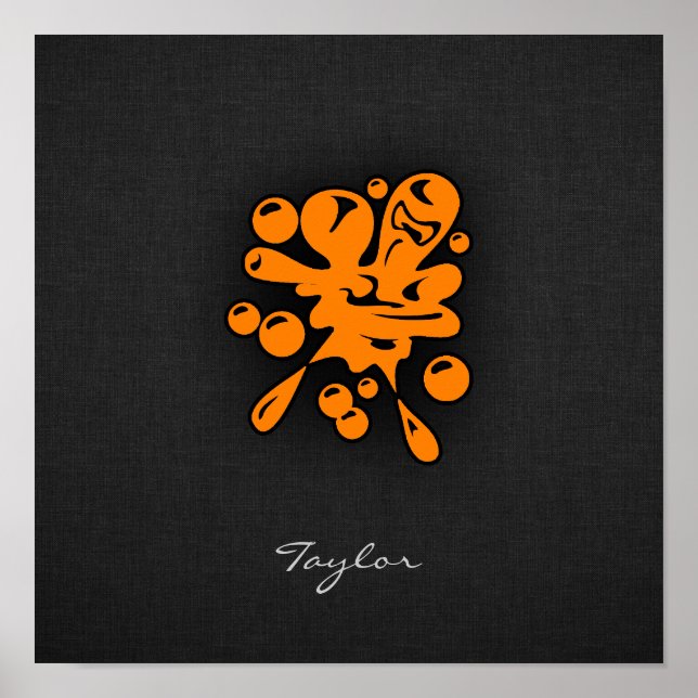 Orange Paintball Poster (Front)