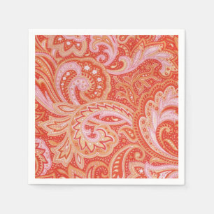Orange Paisley Napkin