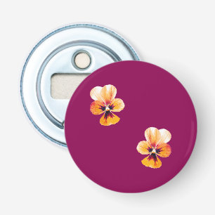 orange pansies bottle opener