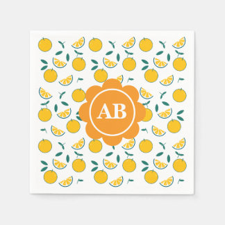 Orange paper blade napkin