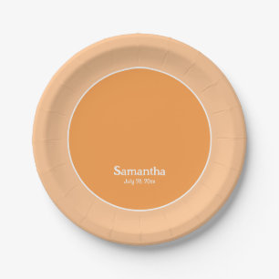 Orange Paper Plate