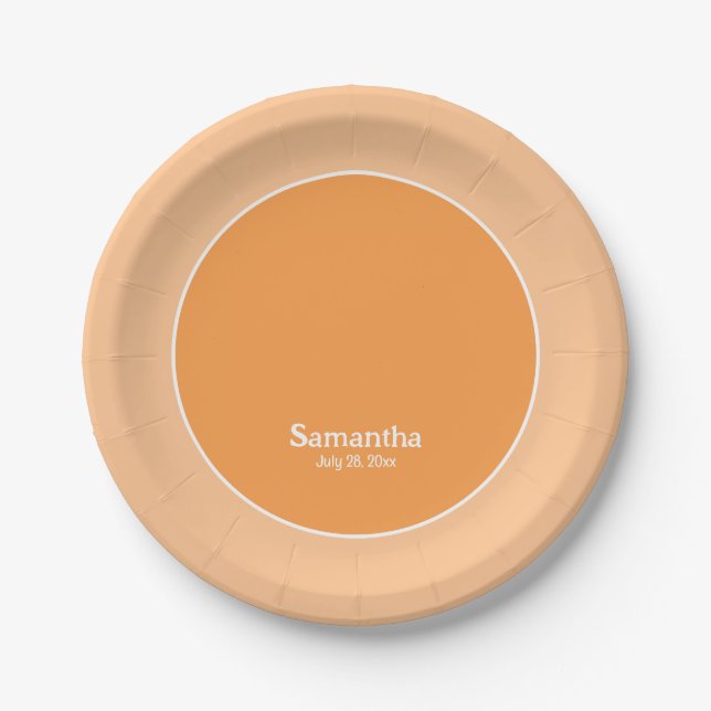 Orange Paper Plate (Front)