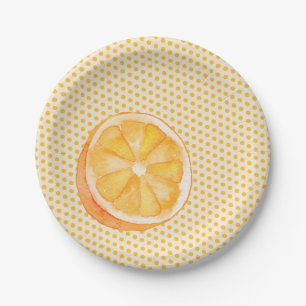 Orange Paper Plate