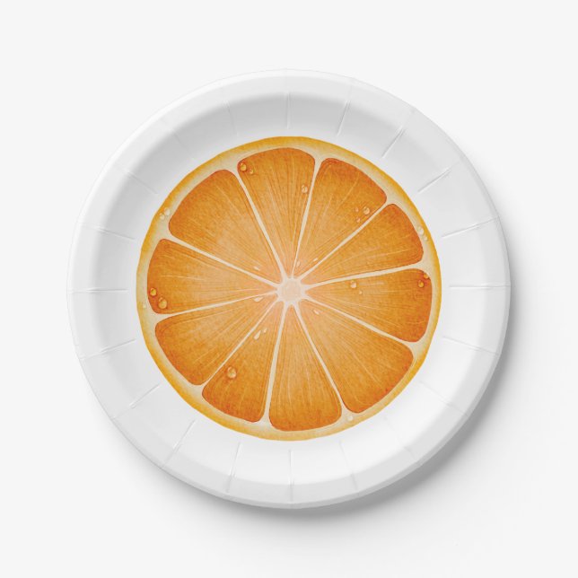 Orange Paper Plate (Front)