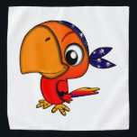 Orange parrot cartoon bandana<br><div class="desc">If you are an animal lover or you have a friend who is one,  then you/he/she will absolutely love this orange parrot cartoon.</div>