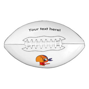 Orange parrot cartoon football