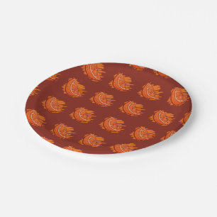 Orange Party Suppiies Paper Plate