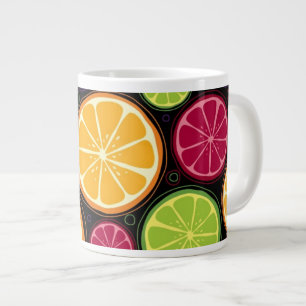 Orange pattern and background large coffee mug