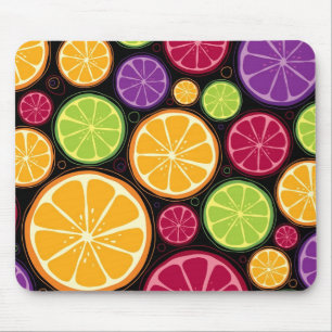 Orange pattern and background mouse pad
