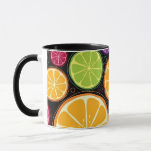 Orange pattern and background mug