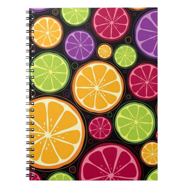 Orange pattern and background notebook (Front)
