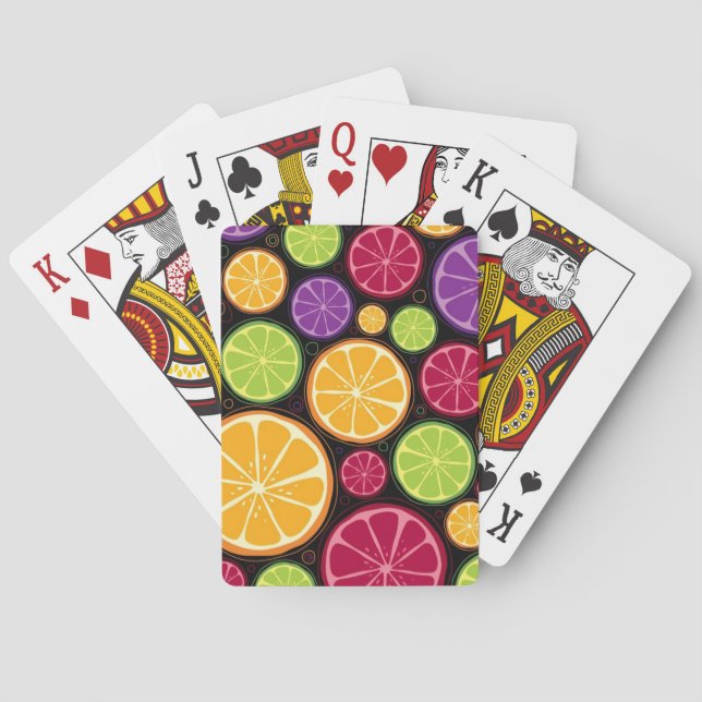 Orange pattern and background playing cards (Back)