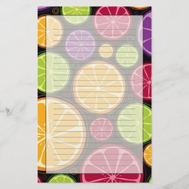 Orange pattern and background stationery (Front)