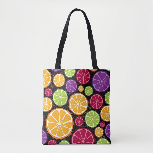 Orange pattern and background tote bag (Front)