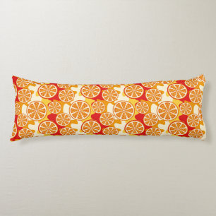 Orange pattern body cushion