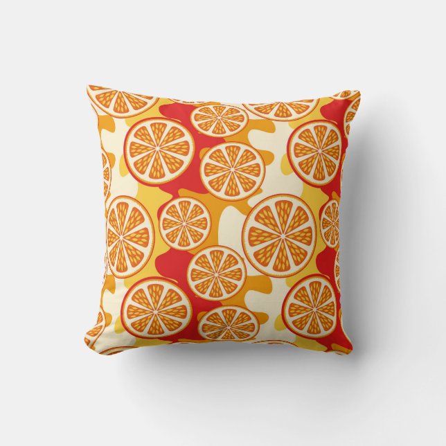 Orange pattern cushion (Front)