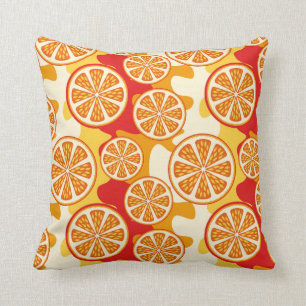 Orange pattern cushion