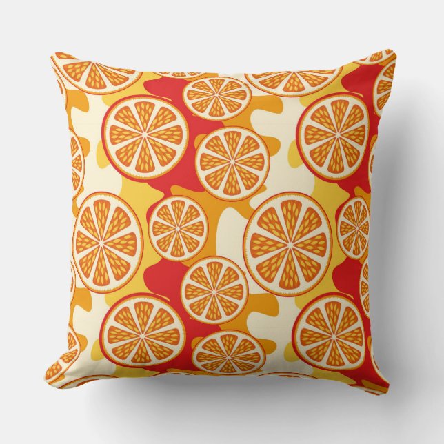 Orange pattern cushion (Front)