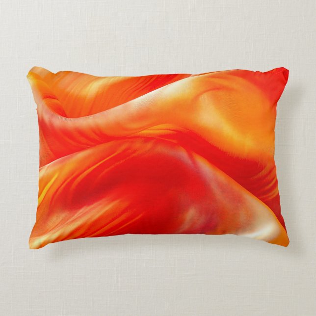 Orange Pattern Decorative Cushion (Front)