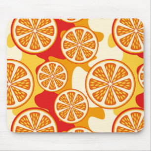 Orange pattern mouse pad