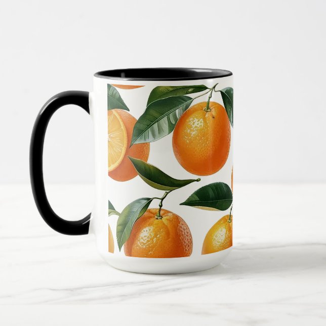 Orange Pattern Mug (Left)