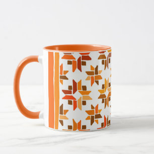 Orange pattern mug