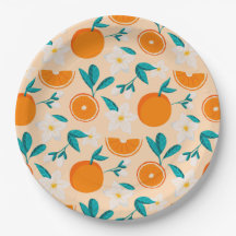 Orange Pattern napkin | Fresh Citrus Design
